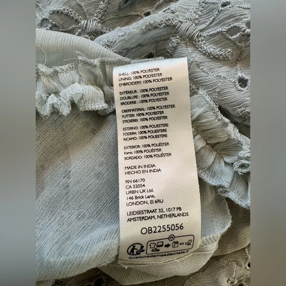 Free People Sanderson Midi Tea Skirt, Sky Grey, NWOT, Women’s Size XS/S - Picture 8 of 10
